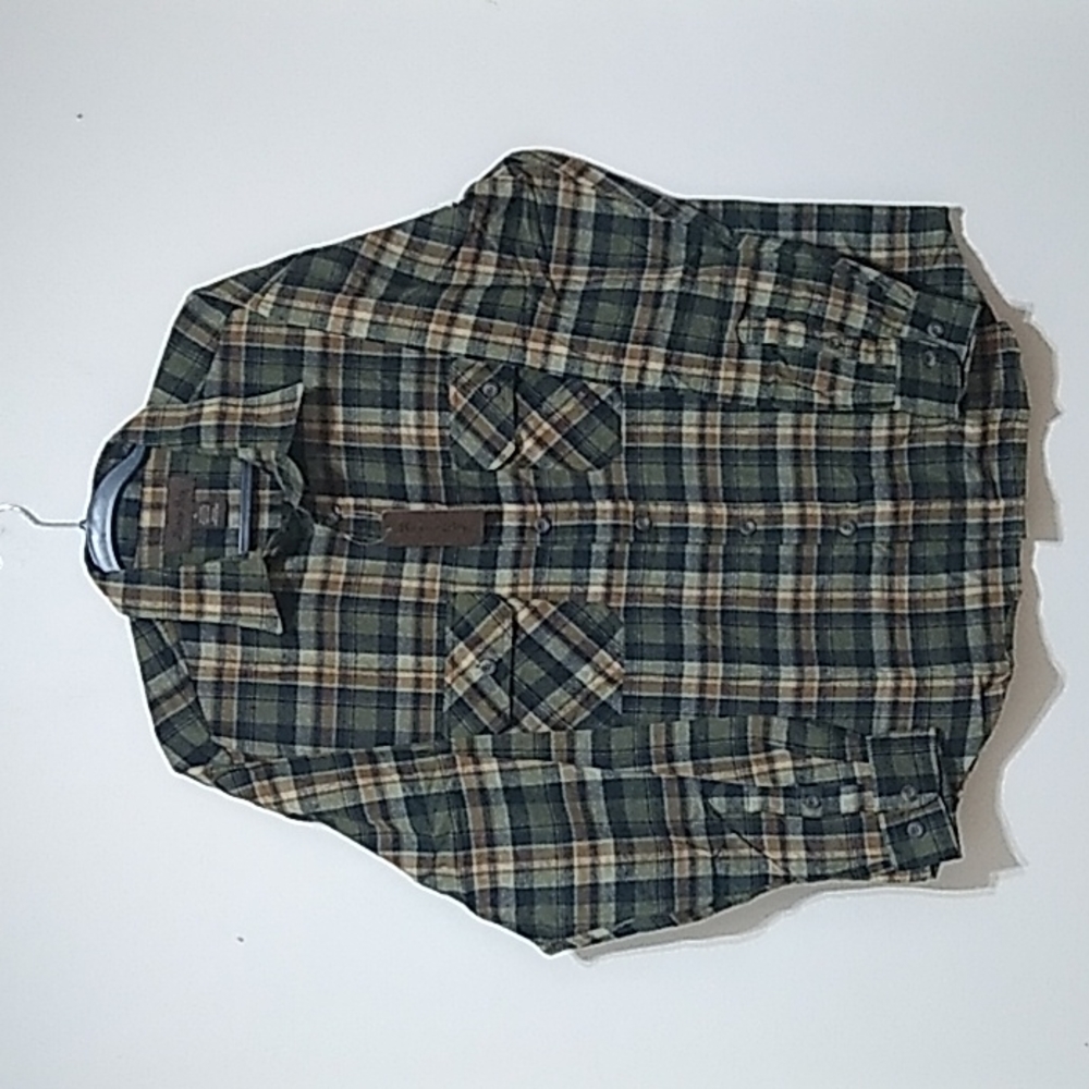 Marino Bay Men's Vintage Flannel Camp Shirt